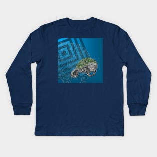 Manatee Totem Animal Kids Long Sleeve T-Shirt